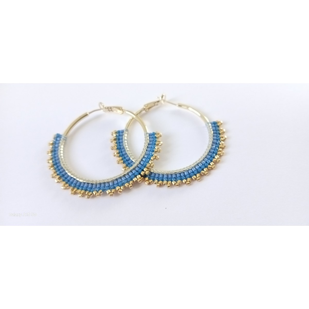 Boucles d'oreilles - Créoles "Blue"