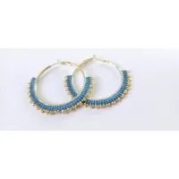 Boucles d'oreilles - Créoles "Blue" 4