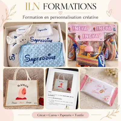 Formation en personnalisation créative – Cricut, Canva, papeterie & textile