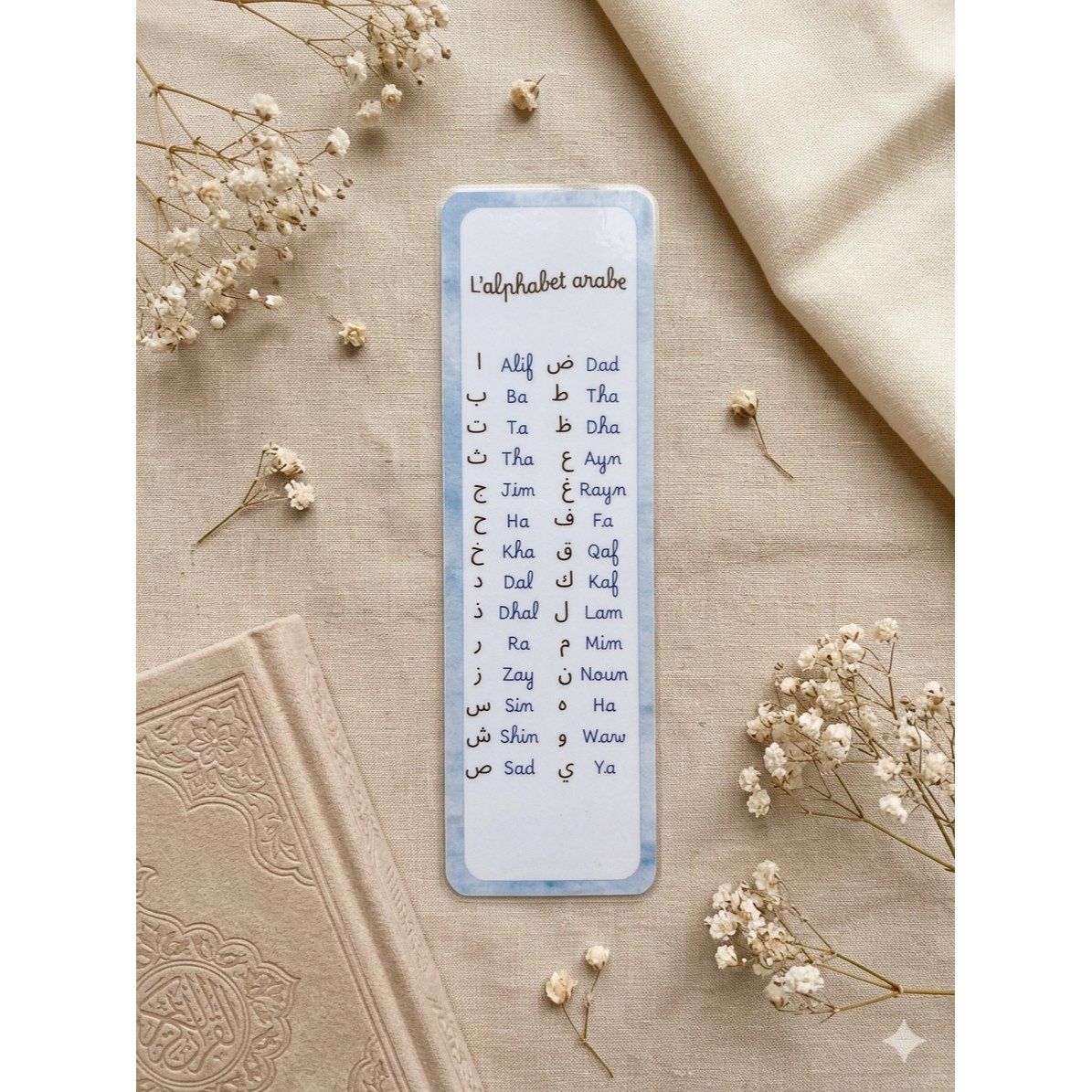 Marque-page alphabet arabe