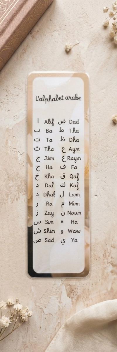 Marque-page alphabet arabe