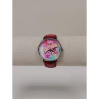 Montre "Sabr – صبر" – Cadran Aquarelle Tie & Dye | Bracelet Cuir Rouge | Moon Paris