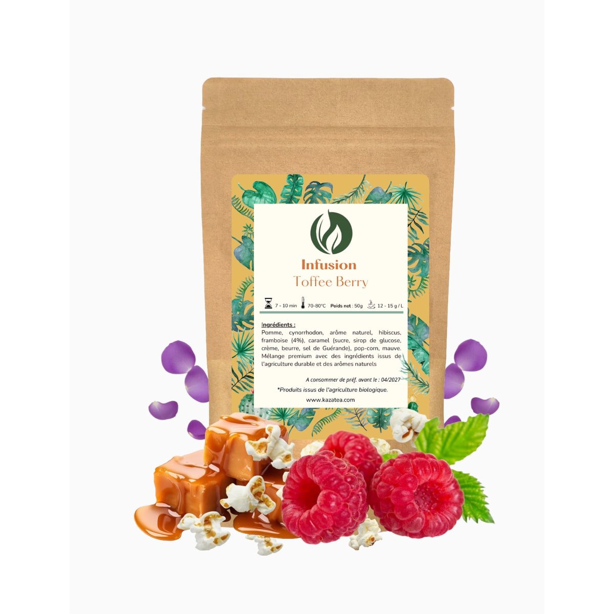 Infusion - Toffee Berry - Framboises - Caramels 50g