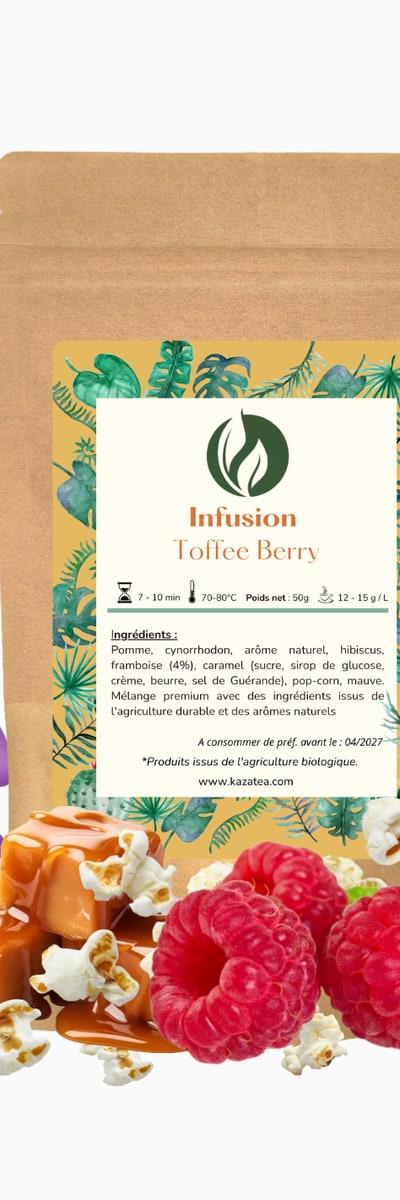 Infusion - Toffee Berry - Framboises - Caramels 50g