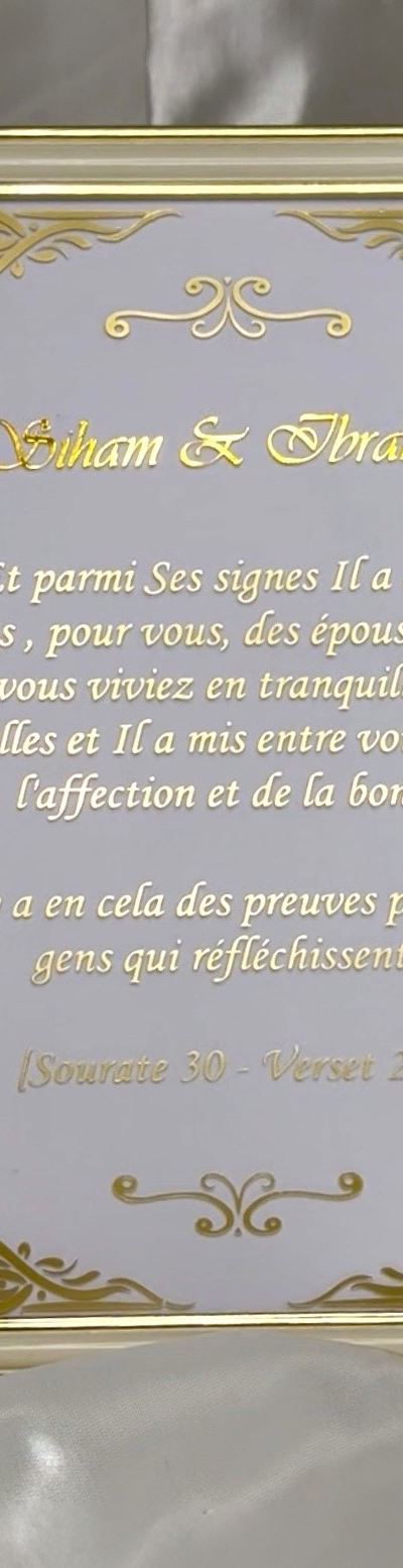 Cadre mariage personnalisé 