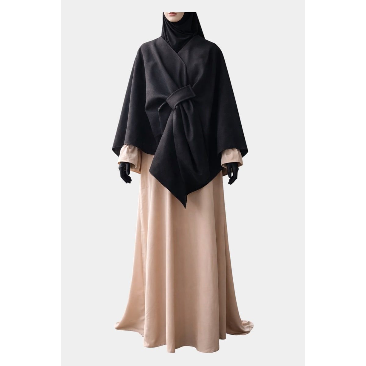 Cape poncho Oversize Noire 1