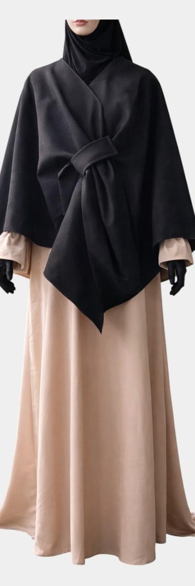 Cape poncho Oversize Noire