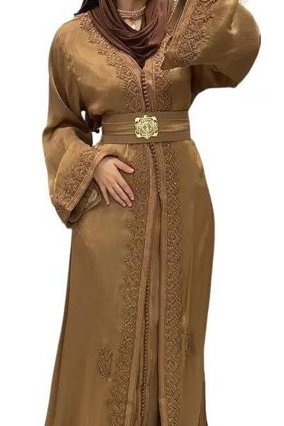 Takchita/Caftan ton sur ton Organza Camel