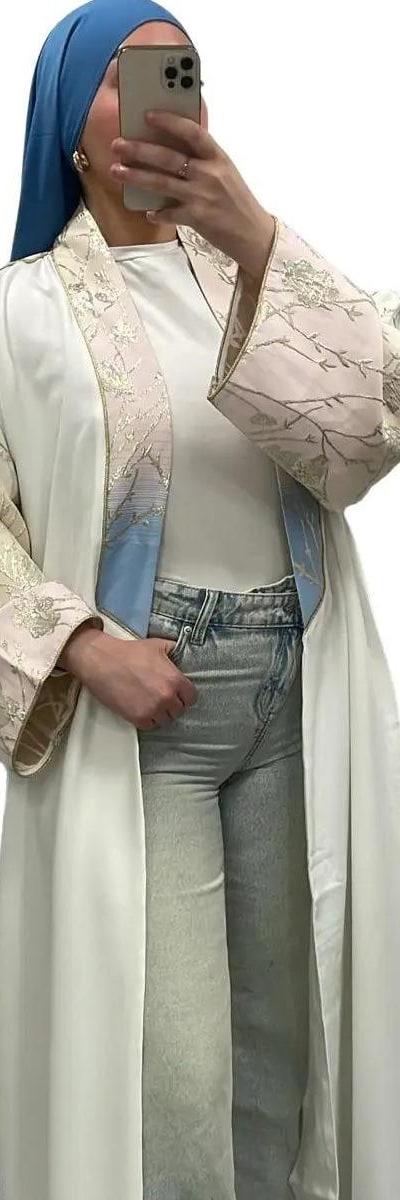 Kimono Bleu Élégance & Raffinement – Idéal Mariage & Soirée