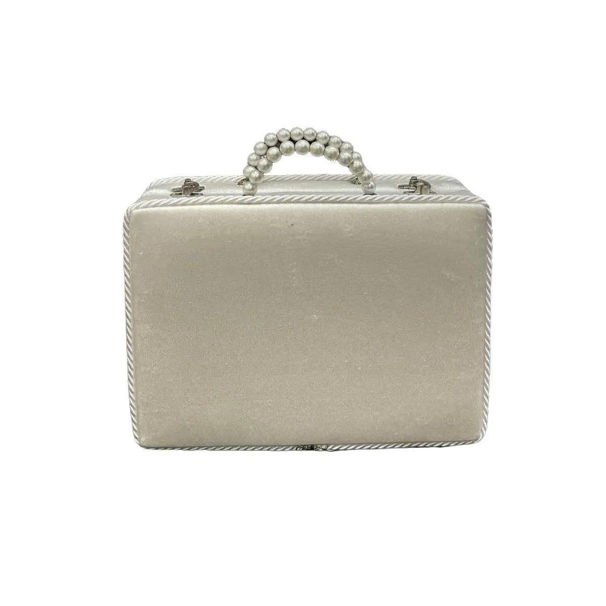 Valise Mariée Velours Perles – Coffret Bijoux Élégant