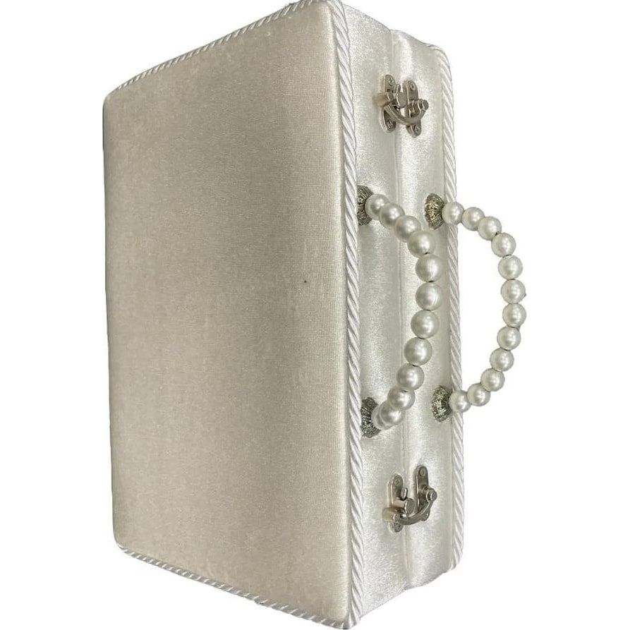 Valise Mariée Velours Perles – Coffret Bijoux Élégant 5